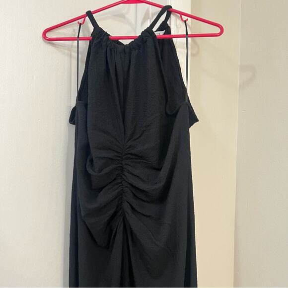Zara Black HALTER NECK MIDI DRESS Size Extra Large XL - Picture 10 of 12